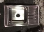 Kitchen Sink With Drainboard Square Drain Hole
