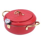 Kitchen Green Deep Frying Pots Temperature Control Stainless Steel Cooking Pot