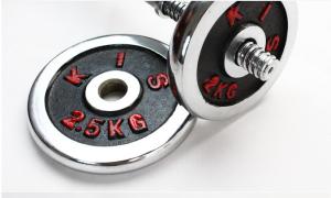 Wholesale cast iron solid electroplating dumbbell barbell palte for weight lifting training sales from china suppliers