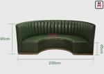 Waterproof 1.5cbm Upholstered Circle Booth Seating Stainless Steel Base
