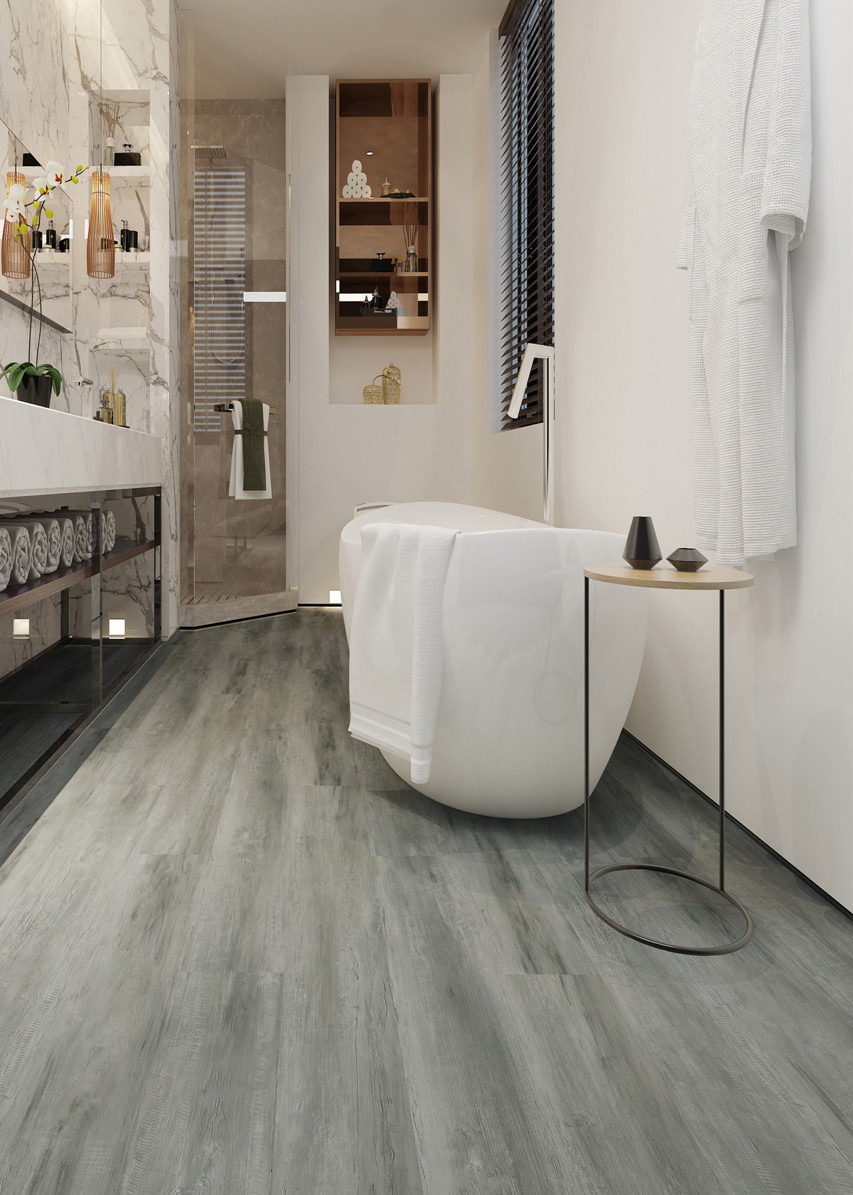 4mm Click SPC Herringbone Gray Jump Color Stone Composite Vinyl SPC Flooring GKBM FT-W29147-1 Green