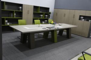 Wholesale Waterproof Melamine Office Desk , 3.8 Meter Large Size Conference Meeting Table from china suppliers