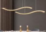 Restaurant lamp wavy crystal chandelier light luxury creative simple kitchen