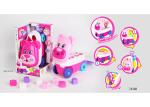 Pink Building Blocks Educational Toys For Kids Age 3 Years / Animal Trolley Cart