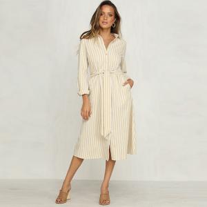 Wholesale 2018 Women Clothing Striped Casual Office Dress from china suppliers