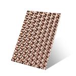 Decorative SS metal sheet 201 304 316 Stamping Circle Pattern PVD Rose Gold