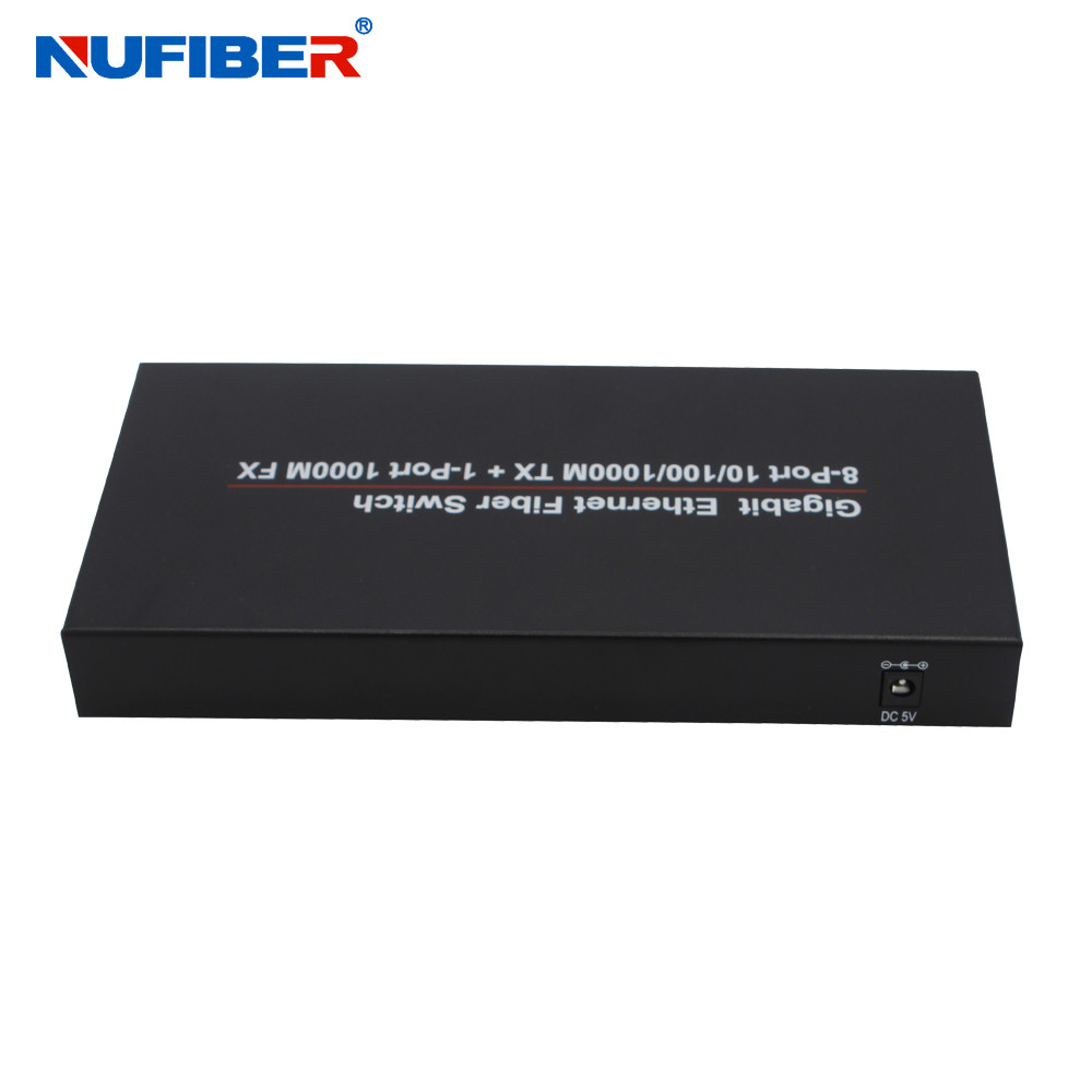 1000M 8 Port Rj45 Fiber Ethernet Switch 1310nm 20km OEM ODM Supported IPC Camera Fiber Ethernet Switch