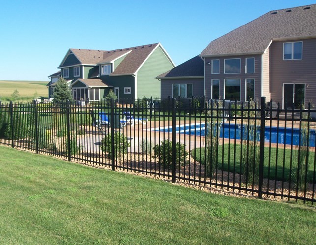 Home Decorative Picket Fencing Black Wrought Iron Steel