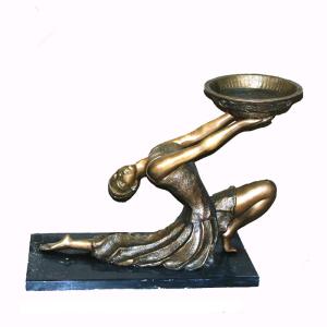 Wholesale Sexy Woman Holding Brass Cast Iron Flower Planters For Home Decoration from china suppliers