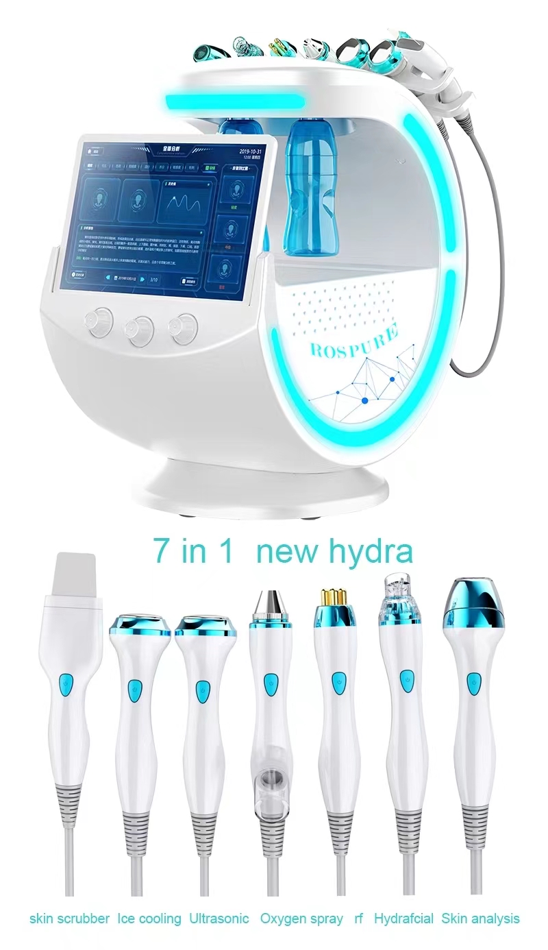 Intelligent Hydrafacial Dermabrasion Machine 7 In 1 Hydra Machine Stationary