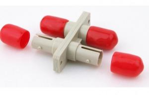 Wholesale ZGT Fiber Optic Sc To St Adapter Plastic Housing With Red Cap Long Flange from china suppliers
