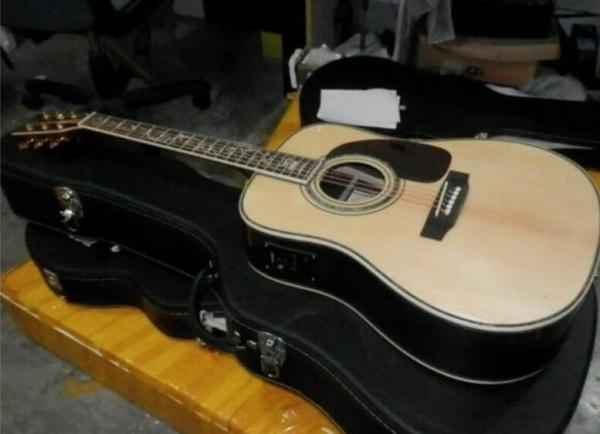 Custom D 45 acoustic guitar life tree inlay fret solid spruce wood top guitar