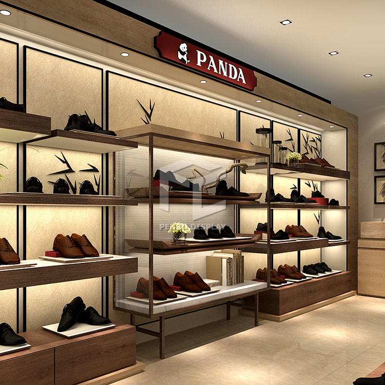 ODM Shoe Display Stand For Shop 20mm MDF Board All Steel Framing
