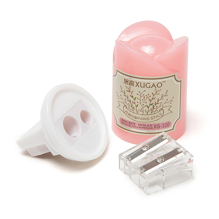 EN71 Floral Flower School Cartoon Pencil Sharpener Double Hole