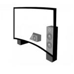 180 / 360 Degree Curved Projection Screen ,round projection screen high gain