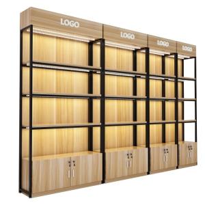Wholesale Commercial Wood Display Shelving Gondola Rack Metal Grocery Store from china suppliers