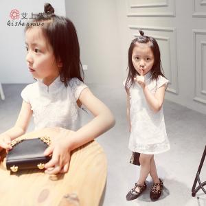 Wholesale 2016 Fashion Girl White Kid's Dress Dancing Chinese Lace Dress Cute Prince Q036 from china suppliers