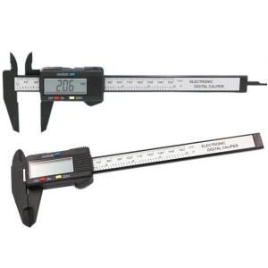 Wholesale 150mm 6inch LCD Digital Electronic Carbon Fiber Vernier Caliper Gauge Micrometer Measuring from china suppliers