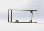 Champagne Colour Painted Industrial Aluminum Profile Square Shape Customized