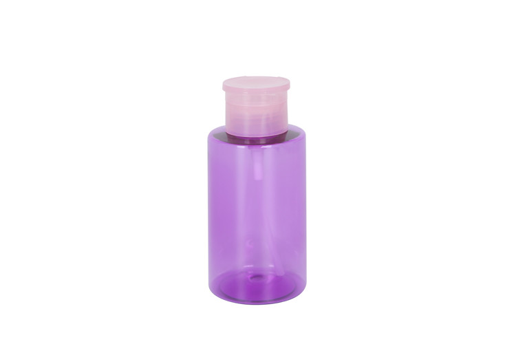 Push Down Transparent PET Nail Polish Remover Bottle