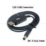 Booster Set Up Charger 5.5x2.1 mm DC 5v to 12v USB Converter Power Adapter Cable