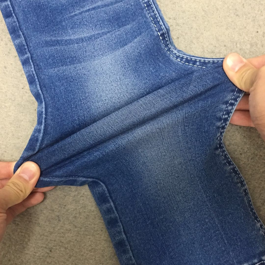 55 56" Width 9oz Stretchy Sateen Satin Denim Fabric For Women Legging