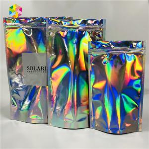 Wholesale Foil Laminated Cosmetic Packaging Bag Laser Custom Hologram Mylar Zipper Lock from china suppliers