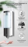 USB Rechargeable Bathroom Shower Dispenser Touch Free Automatic Wall Mounted