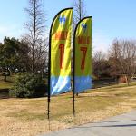 Outdoor Knitted Polyester Flag Advertising Signs Heat Sublimation Printing