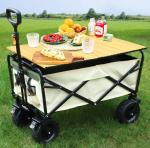 Removable Canopy Heavy Duty Outdoor Wagon Carts for Beach Shopping Picnic