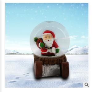 Wholesale New creative promotion gift christmas santa clause resin led snow glass ball event supplie from china suppliers