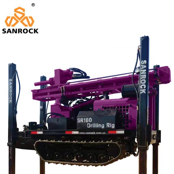 Hydraulic Water Drilling Rig Bore hole 180m Depth Crawler Water Well Drilling