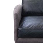 L77cm Metal Legs Single Seater Leather Couch Real Leather Chair