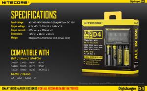 Wholesale New Arrival LCD Nitecore D4 charger IMR/Lifepo4/NiMh/NiCd AA AAA battery charger nitecore from china suppliers