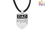OEM ODM Family Name Pendant Mens Engraved Necklace