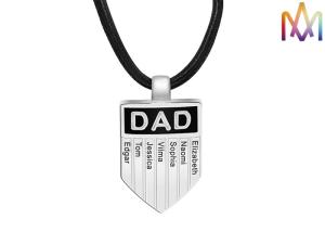 Wholesale OEM ODM Family Name Pendant Mens Engraved Necklace from china suppliers