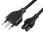 10A 250V Italy Power Cord , 3 Pin IMQ Standard Black Universal AC Power Cord
