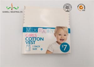 Wholesale CMYK 4 Colors Printed 2 Coated Side Art Paper Customized Design For Baby Vest Belly Band from china suppliers