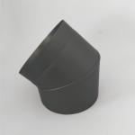 45 Degree Bend Black Chimney Pipe , Stainless Steel Single Wall Stove Pipe Wet