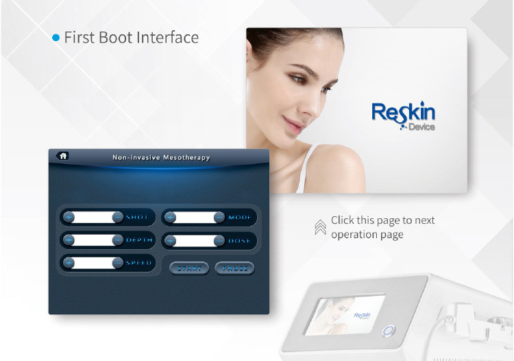 Skin Care Needle Free Mesotherapy Facial Machine With Various Cosmetic Products