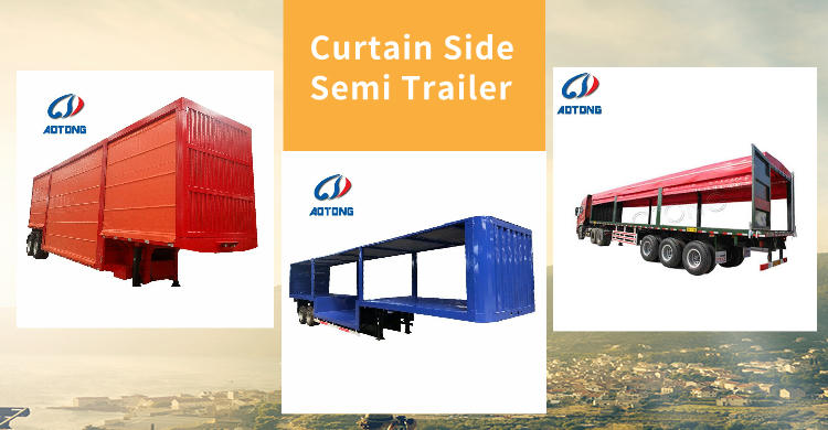 NDRC Announced Enterprise 40 Tons Curtain Semi Trailer with Dual Line Braking System