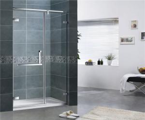 Wholesale Customized Clear Tempered Glass Shower Screen 10MM 180 Degree Magnetic Seal Swing Door from china suppliers