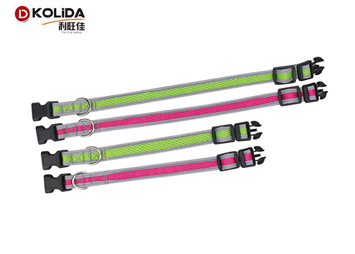 Classic Solid Color Nylon Dog Collars Softy Matching Leash Available Separately