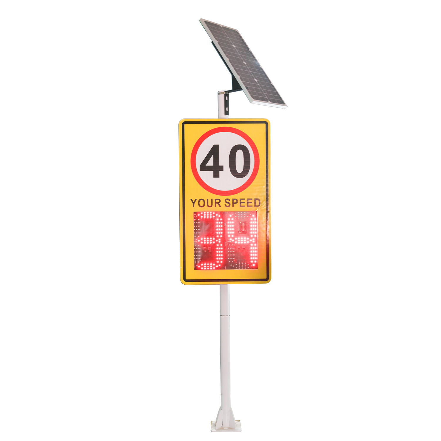Vehicle Speed Traffic Limited Sign With 188 Digital Display Solar Sign
