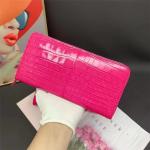 Authentic Genuine Crocodile Skin Women Long Card Pure Lady Colorful Glossy