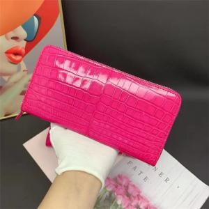Wholesale Authentic Genuine Crocodile Skin Women Long Card Pure Lady Colorful Glossy Wallet Exotic Alligator Leather Female Clutch from china suppliers