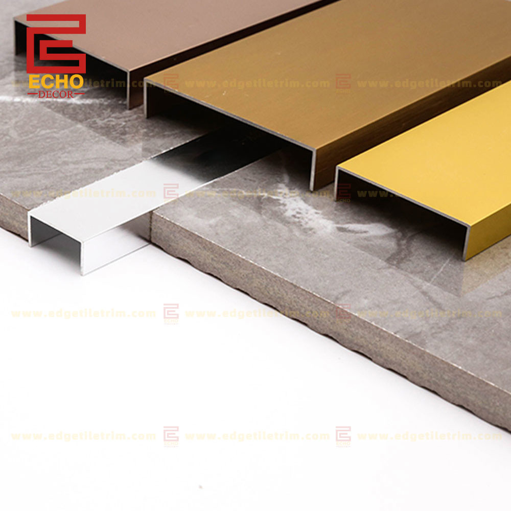 U Profile Aluminum Tile Trim Tile Border Edging Transition Strip