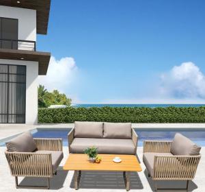 Wholesale Waterproof Rattan Modern Outdoor Furniture Corner Sofa Dining Set For Leisure Area from china suppliers