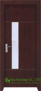 Wholesale Outward Opening Interior PVC Wood Doors with frosted tempered glass from china suppliers