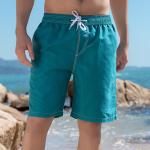 Men's Quick Dry Woven Beach Pants Solid Color Five Minute Shorts Surf Swim